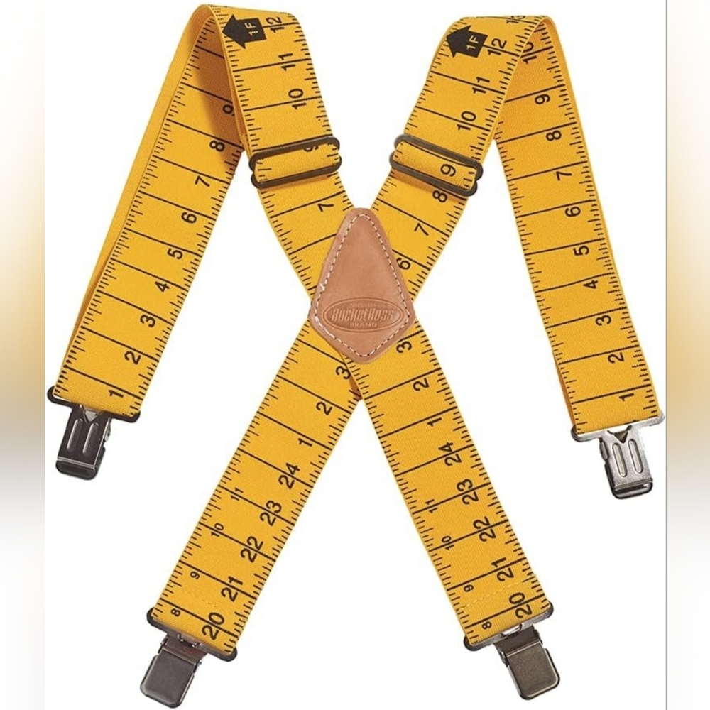 Bucket Boss Yellow Yardstick Suspenders